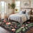 Botanical Floral Washable Rug for Living Room Non Slip Indoor Soft Low Pile Non-Shedding Carpet for Bedroom Nursery Playroom-1258655091-1258655090