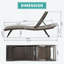 Chaise longue d'extérieur en osier 2 pièces