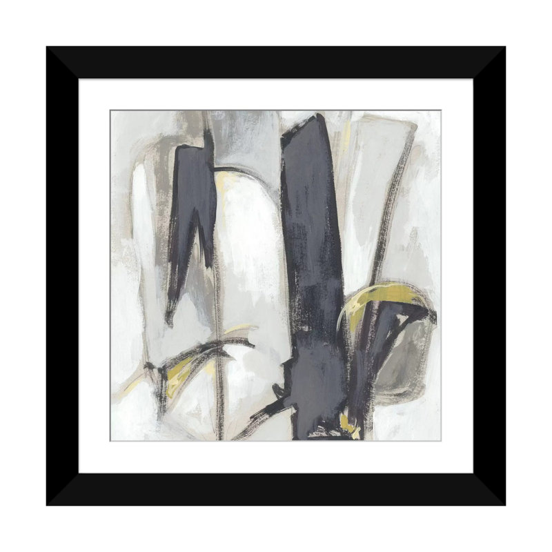 « locus ii », impression sur toile, H 16 po x l 16 po x P 1 po, Papier d'art encadré noir, Blanc