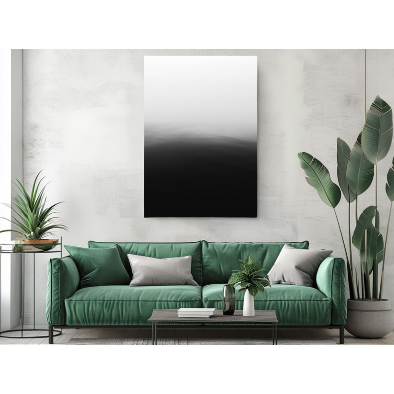 Impression sur toile dégradée monochrome lisse, décoration murale moderne pour la maison et le bureau, H 16 po x l 24 po