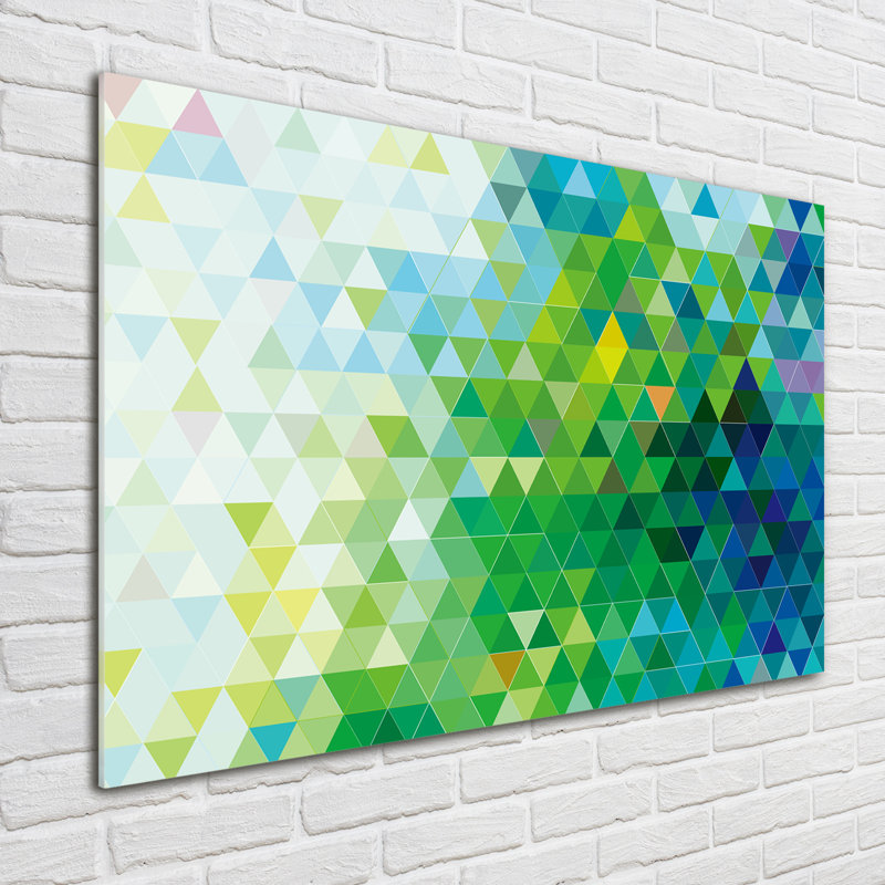Abstraction Triangles - No Frame Print on Glass