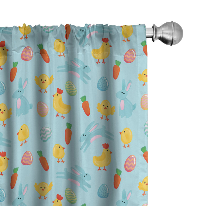 Panneaux de rideaux semi-transparents avec passe-tringle, 28 po x 63 po
