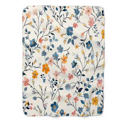 Floral Floral - 1 pièce Sherpa Premium