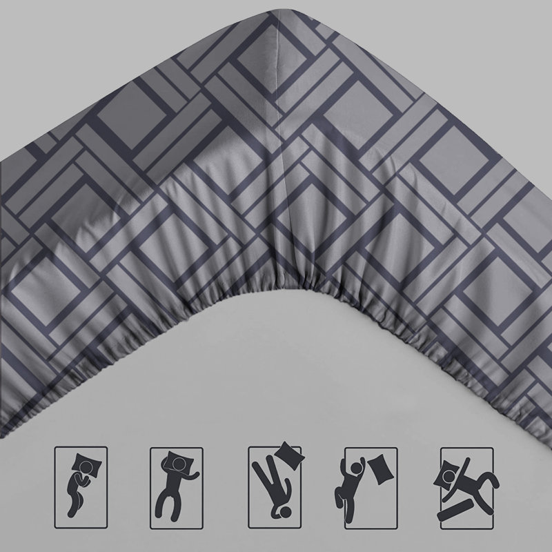 Hotel Quality Fitted Sheet – Extra Deep 40cm Pocket, Soft Touch Breathable Fabric with Secure Elastic Fit, Double (4'6)