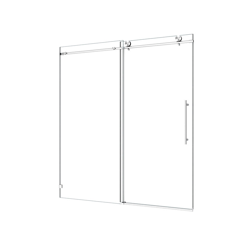 5476 Brushed Shower Door With Soft Closing Function - 70Mm 304 Stainless Steel, Nano Cleaning & Membrane Cleaning, Adjustable Feature