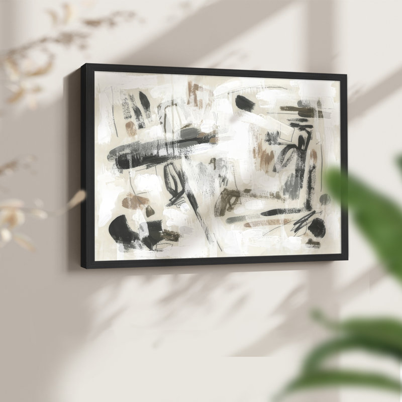 «Spinning Yarns II», reproduction encadrée, H 22 po x l 28 po, Noir, noir, noir, noir