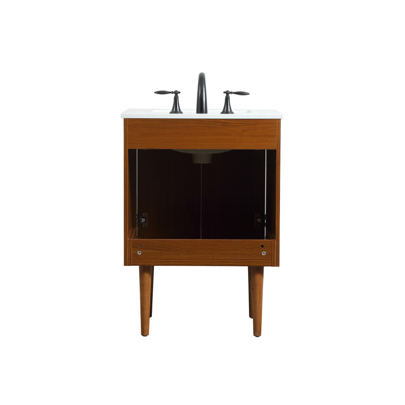 Ensemble de meuble-lavabo simple 24 po Cyrus, Teck