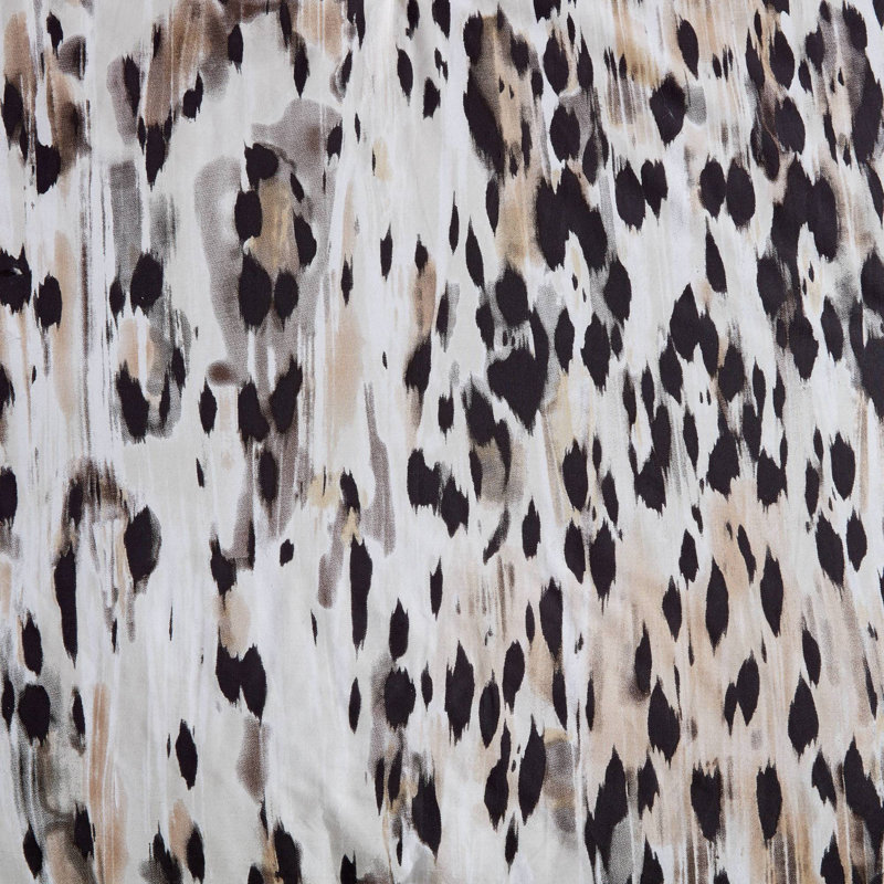 Abstract Leopard Cotton Brown Queen Duvet Cover Set