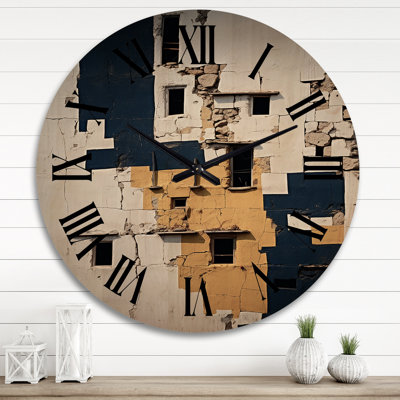 Horloge murale moderne en bois surdimensionnée