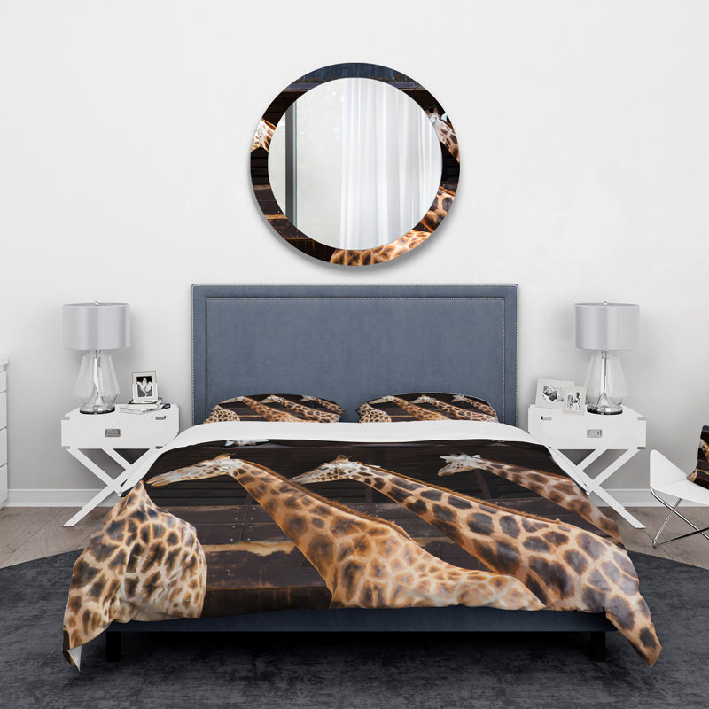 Three Giraffes Courir - Ensemble de housse de couette Farmhouse - Microfibre de polyester