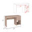 Bureau d'ordinateur à deux tiroirs Ibare, tablette inférieure