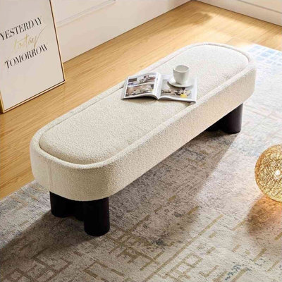 Banc de repose-pieds en tissu Minimalist Boucle