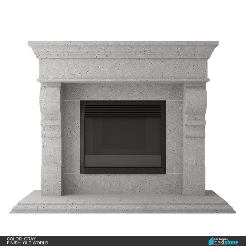 Rome Fireplace Surround, Old World/Gray