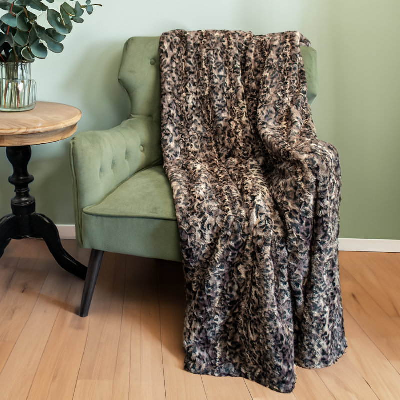Jeté en fausse fourrure double face Thomas Collection®, 36" x 60" Mini Travel Blanket