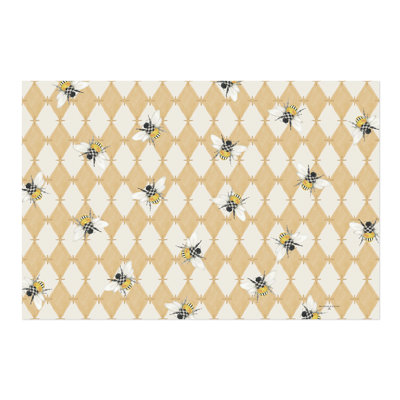 Honeycomb With Bees Floor Mat