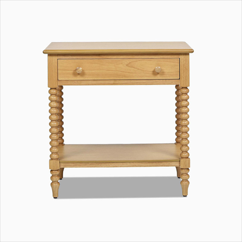 Rohtash Solid Wood Top 1 End Table with Storage