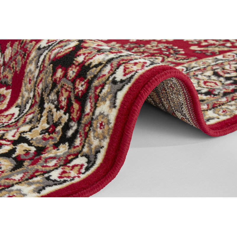 Zabul Tufted Red/Beige/Pink Rug, Runner 80 x 250cm