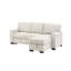 Canapé-lit modulaire réversible en tissu 86,5 po avec 2 tiroirs et 2 ports USB Estelle