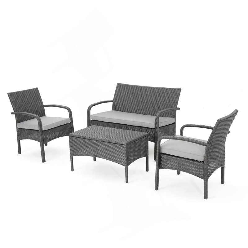 KD WICKER 4 PC CHAT ENSEMBLE