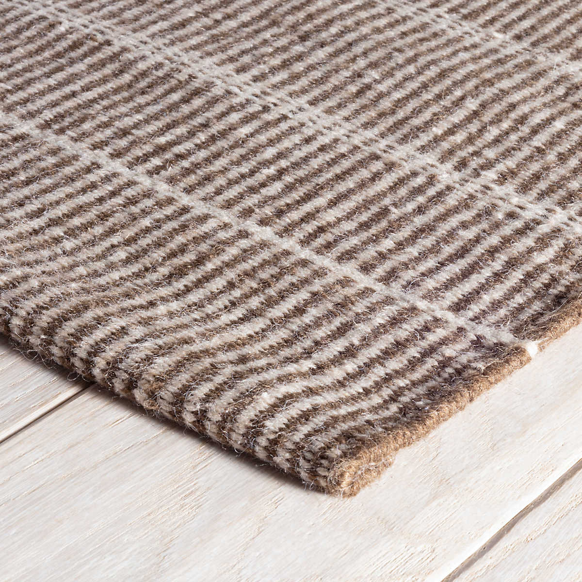 Bunny Williams Samson Oak Striped Indoor Outdoor Rug, Rectangle 9'6" x 13'6"