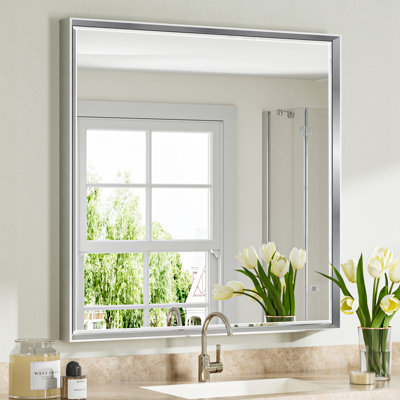 Lohoski Decorative Bathroom Vanity Mirror for Wall - Beveled Design
