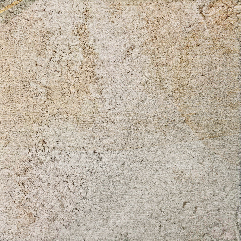 Tapis à poils longs lavable à la machine de qualité supérieure ADS545, Beige, 3' x 5'