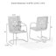 Ensemble de chaises d'extérieur rétro 3 pièces Dadi-873141144