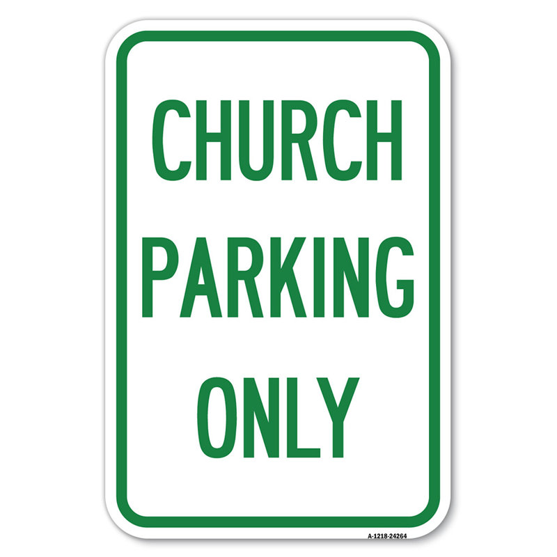 Church Church Only / 24264, H 18 po x l 12 po x P 1 po
