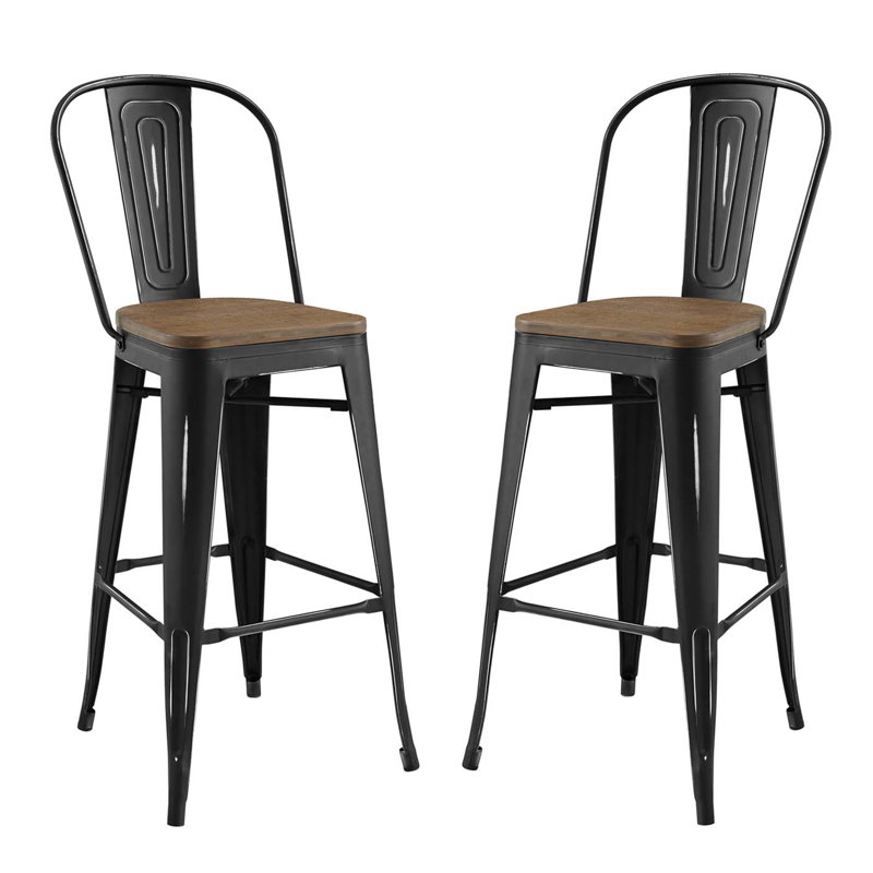 Tabouret de bar Promenade, Noir