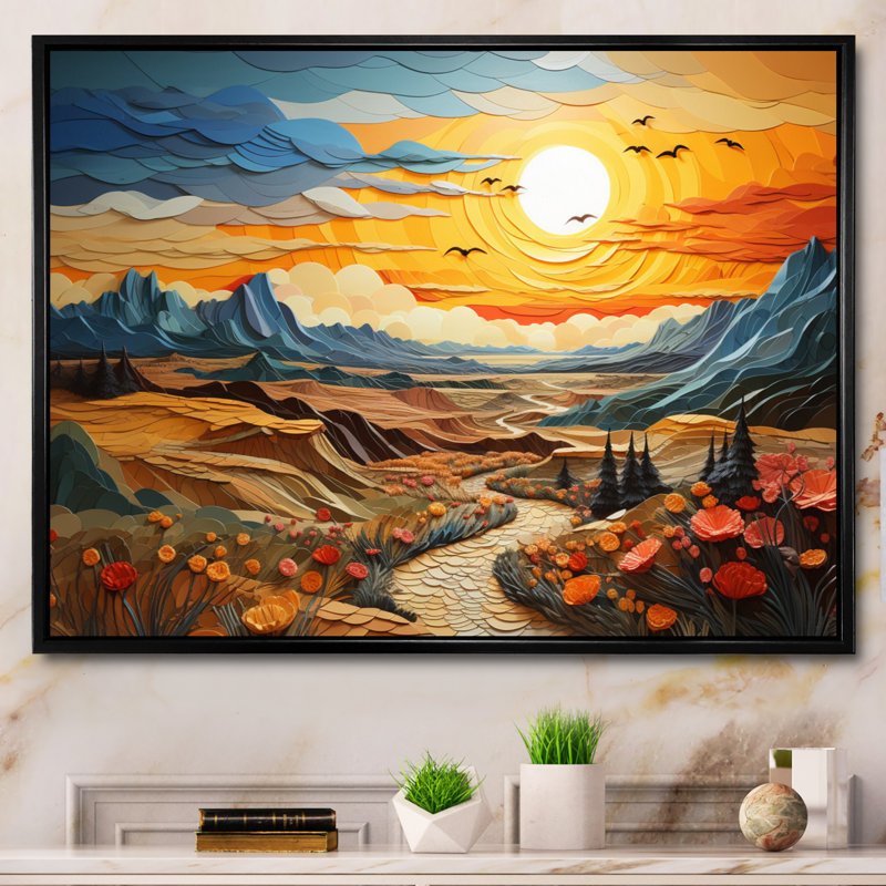 Nevada Canyon Mirage II - impression, Cadre flottant noir, H 12 po x l 20 po x P 1 po