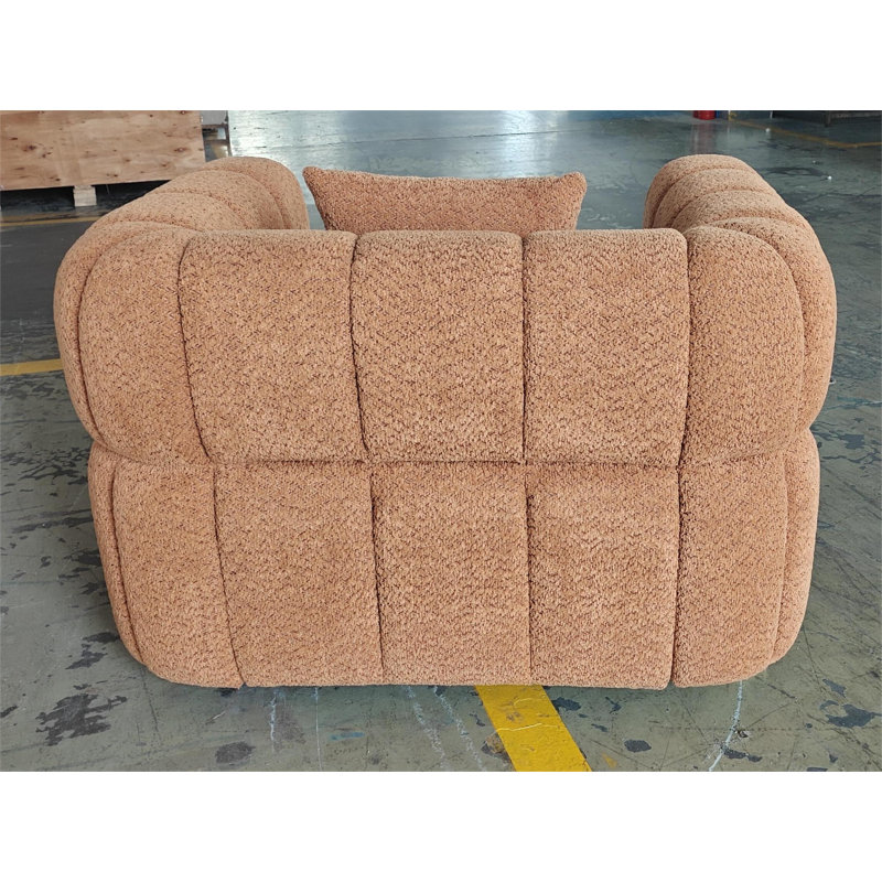 Fauteuil d'appoint rembourré capitonné Boucle
