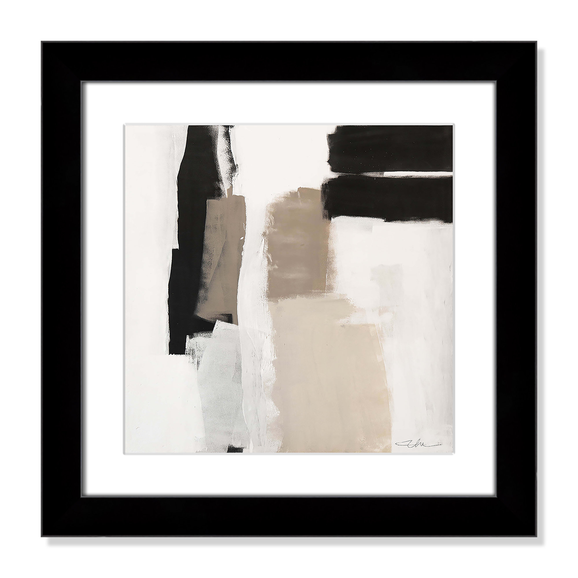 Earth Scapes II-A Print by Casa Fine Arts, Black Cube Framed, 18.5" H x 18.5" W x 1.25" D