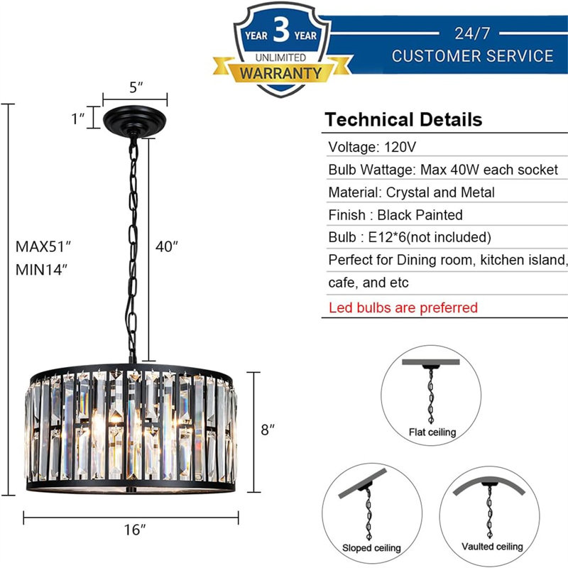 Lustre tambour Arnie
