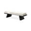 Banc rembourré blanc-1966741939