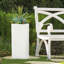 Concrete Effect Tall Planter, Frostproof Outdoor Plant Pot, Tall Garden Planter with Drainage Holes, Tall Square Plant Pot-38164551-35994148