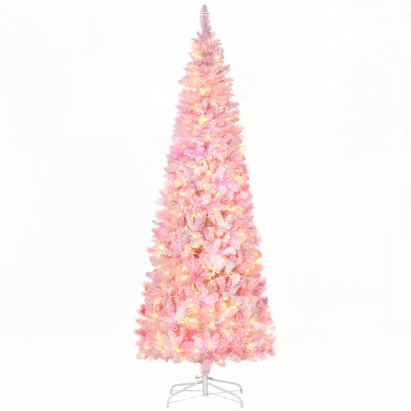 Arbre de Noël artificiel enneigé 7,5 pi, Non pré-éclairé, H 7,4 po