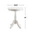 Table d'appoint ronde à piédestal, blanc