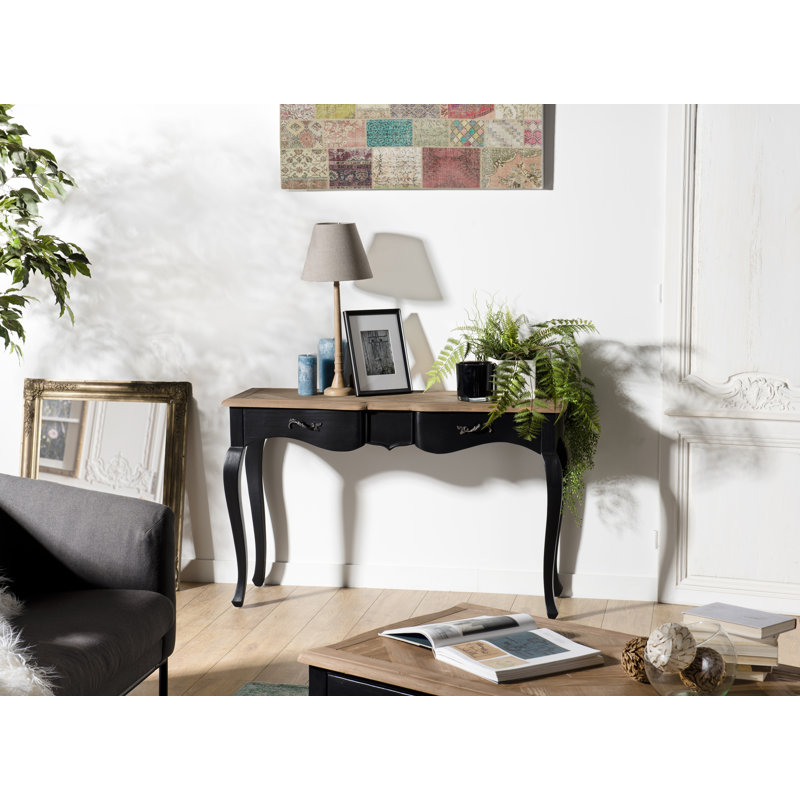 Acoff 125cm Solid Wood Top Console Table