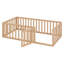 Structure de lit en bois avec clôture et porte-1680544725