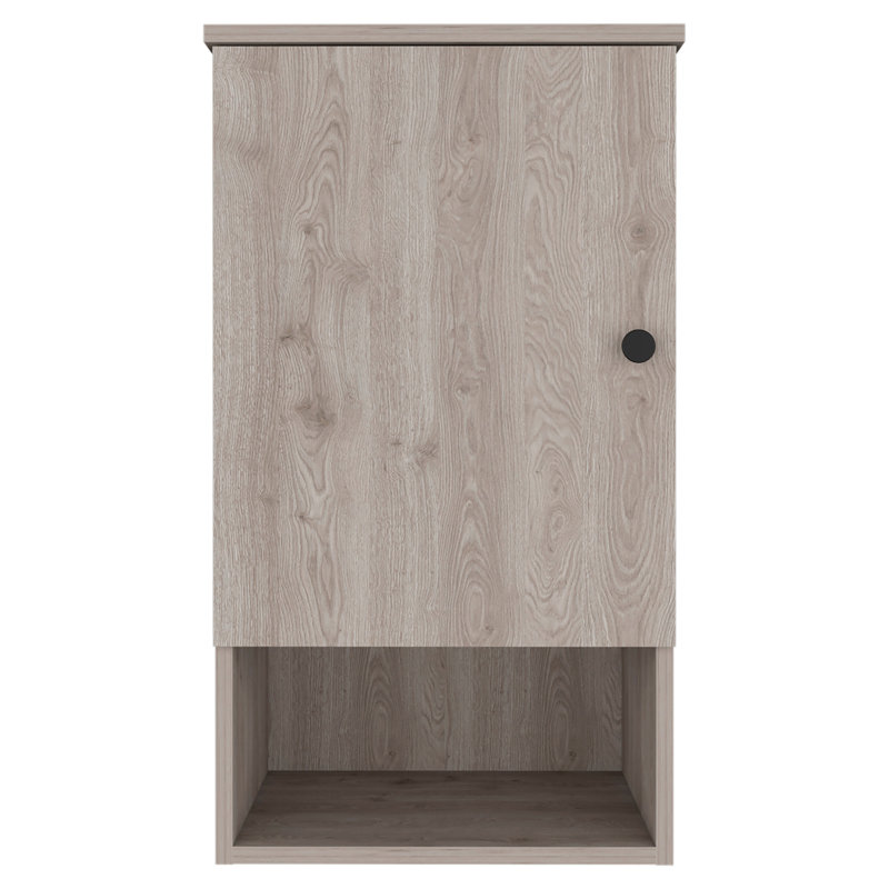 Armoire à pharmacie Alaska, avec trois tablettes de rangement, armoire à une porte, Gris