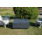 Brooklyn 40" Square Concrete Fire Pit with Wind Guard, Burner Lid, and Propane Tank Cover-1228671803