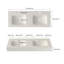 Lavabo de salle de bain double vasque mural 48 "x 18" avec trou pour robinet