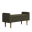 Banc de rangement en tissu Teddy avec pieds en bois-605518161