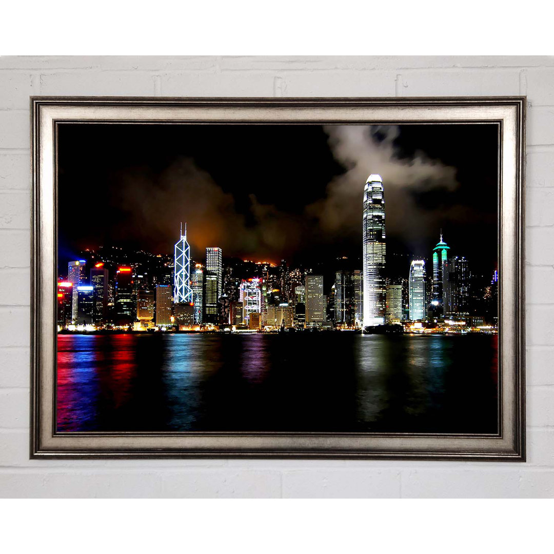 Hong Kong Cloudy Nights - Einzelne Bilderrahmen Kunstdrucke