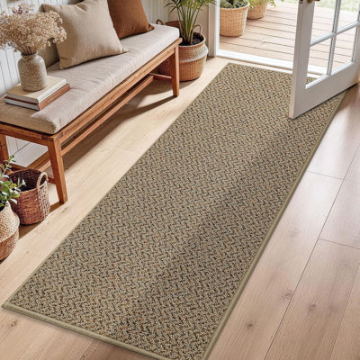 Tapis de couloir intérieur antidérapant lavable avec un design à faible velours résistant aux taches et un envers en TPR pour le couloir, l'entrée, la cuisine et la salle de lavage