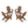 Nautical 4-Piece Adirondack Conversation Set