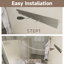 Miroir mural pliable à trois volets avec rétroéclairage, miroir grossissant 10x, gradateur, désembueur-111660104