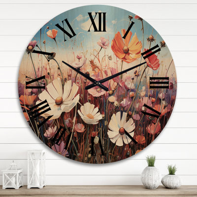 Horloge murale florale Wildlowers