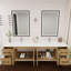 Meuble-lavabo mural 84 po avec double évier en acrylique renforcé Victoria-97880874