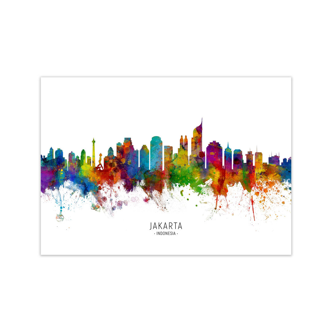 Jakarta Indonesia Skyline by Michael Tompsett - Print